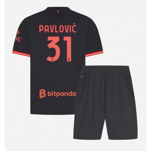 AC Milan Strahinja Pavlovic #31 Tredjetrøje Børn 2026-27 Kortærmet (+ Korte bukser)